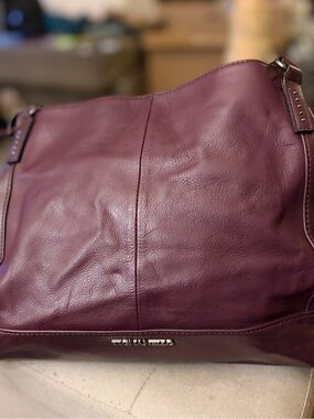 Tignanello Wine Leather Shoulder Bag